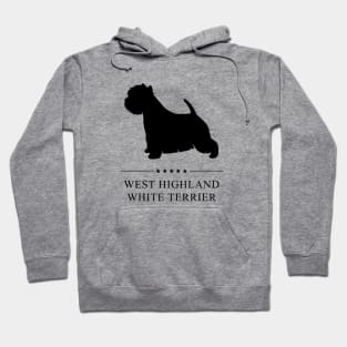 West Highland White Terrier Westie Black Silhouette Hoodie